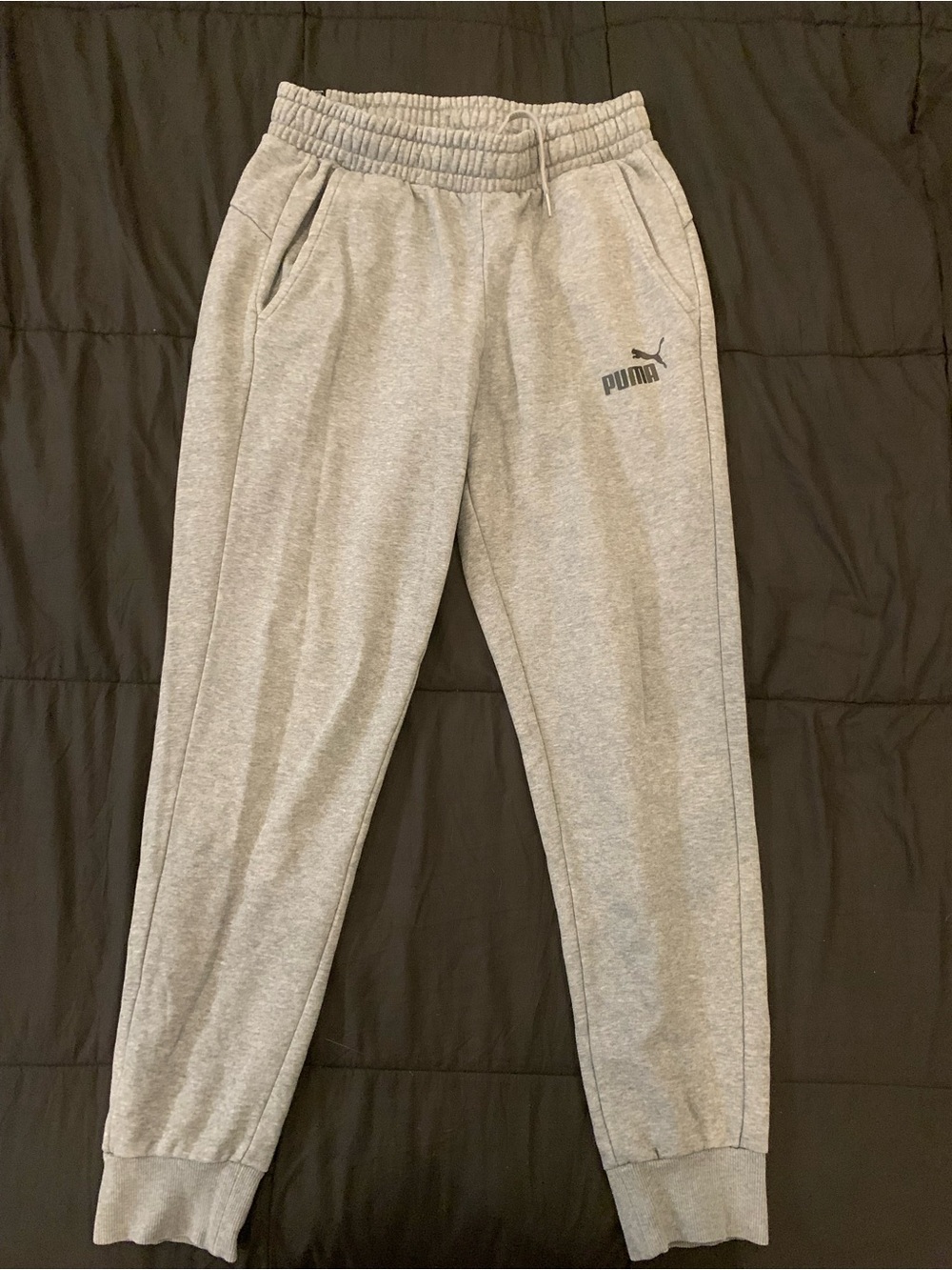 Puma Light Gray Kids' Logo Sweat Joggers